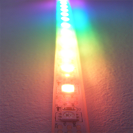 Адресная светодиодная лента RGB на WS2812B, 60 шт на метр IP67