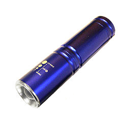 Фокусируемый сверхъяркий фонарик CREE R5, 320 люмен (синий корпус)