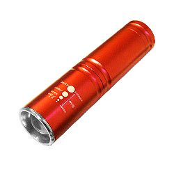 Фокусируемый сверхъяркий фонарик CREE R5, 320 люмен (красный корпус)