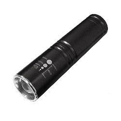 Фокусируемый сверхъяркий фонарик CREE R5, 320 люмен (черный корпус)