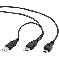 Разветвитель miniUSB -> 2 USB 170 см