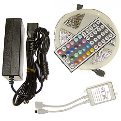 Полный комплект для подключения RGB светодиодной ленты к сети
