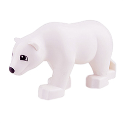 Белая медведица – фигурка, совместимая с Лего дупло