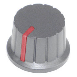 Большая ручка для переменных резисторов, красная, серый корпус
