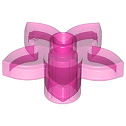 Цветочек прозрачный розовый, совместимый с  Лего дупло