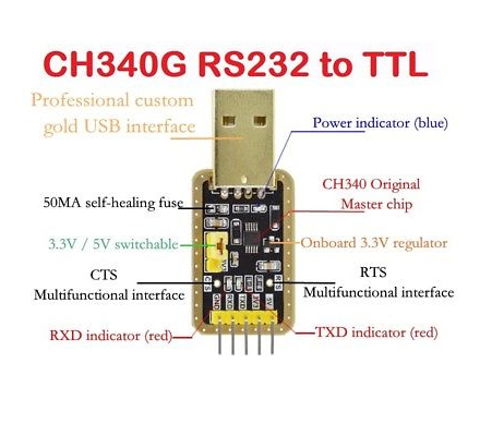Преобразователь USB-TTL на основе CH340E