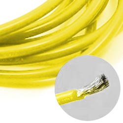 Желтый силиконовый провод AWG28