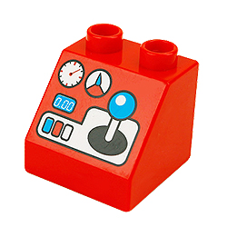 Кубик «Блок управления» 2х2 скошенный, совместимая с Лего дупло деталь