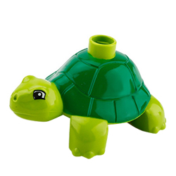 Зелёная черепаха – фигурка для конструктора, совместимая с Лего дупло