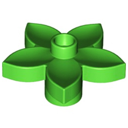 Светло-зелёный цветочек – деталь конструктора Лего дупло