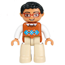 Школьный учитель – минифигурка, совместимая с контруктором Лего дупло