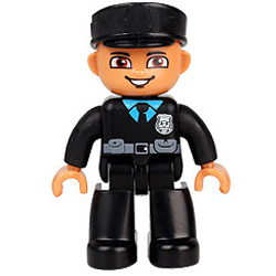 Полицейский – минифигурка, совместимая с контруктором Лего дупло