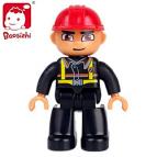 Пожарный в каске – минифигурка, совместимая с контруктором Лего дупло