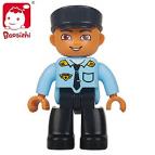 Полицейский в рубашке – минифигурка, совместимая с Лего дупло