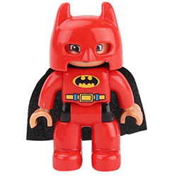 Бэтмен в красном – минифигурка, совместимая с контруктором Лего дупло
