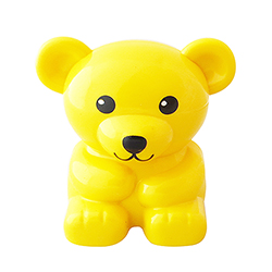 Жёлтый плюшевый медвежонок – фигурка, совместимая с Лего дупло