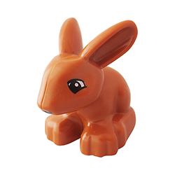 Светло-коричневый кролик – фигурка, совместимая с Лего дупло