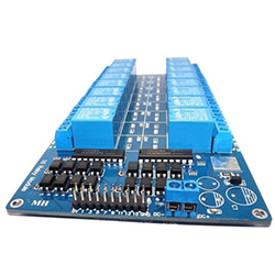 Модуль с 16 реле для Arduino. Полная гальваническая развязка, 5 вольт