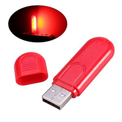 Светодиодный USB-светильник в корпусе, красный