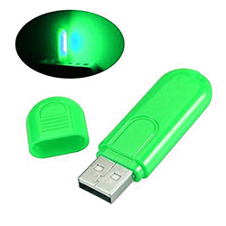 Светодиодный USB-светильник в корпусе, зелёный