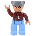 Пират Джек-воробей – минифигурка, совместимая с Лего дупло
