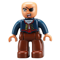 Пират Джонни – минифигурка, совместимая с Лего дупло