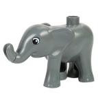 Слонёнок – фигурка, совместимая с конструктором Лего дупло