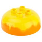 Оранжево-жёлтый бисквит – деталь, совместимая с  Лего дупло