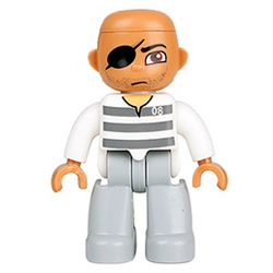 Заключенный – минифигурка, совместимая с контруктором Лего дупло