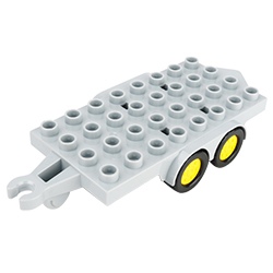 Большой прицеп на фаркоп, совместимый с конструктором Лего дупло