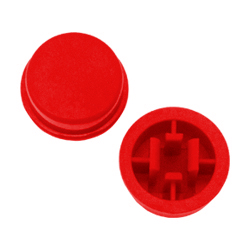 Круглый колпачок для кнопки красный