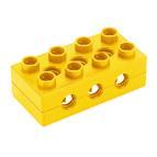 Жёлтый блок 2х4 для конструктора «Первые механизмы»