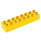 Пластина 2х4: жёлтый цвет, совместимая с Лего дупло