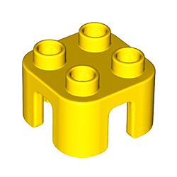 Жёлтый табурет – деталь конструктора Лего дупло