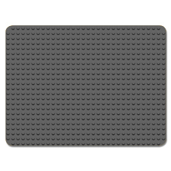 Огромная тёмно-серая пластина 32х24, совместимая с Lego DUPLO