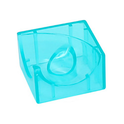 Маленький желоб-поворот прозрачный голубой, совместимый с Лего дупло