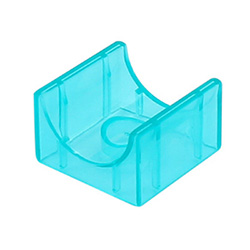 Маленький прямой желоб прозрачный голубой, совместимый с Лего дупло