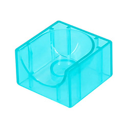Маленький желоб-тупичок прозрачный голубой, совместимый с Лего дупло