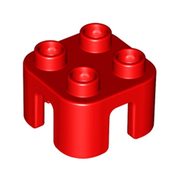 Красный табурет – деталь конструктора Лего дупло