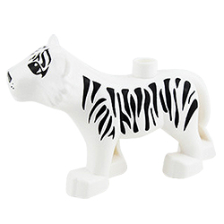 Белый тигр – фигурка, совместимая с Лего дупло