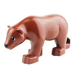 Бурый медведь – фигурка, совместимая с Лего дупло