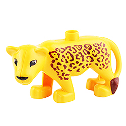 Леопард - фигурка для конструктора, совместимая с Лего дупло