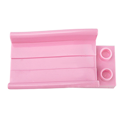 Короткий розовый элемент гоночной трассы, совместимый с Лего дупло