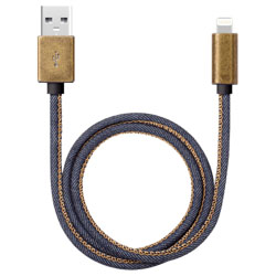 USB кабель-> Lightning для Apple 1 метр, джинсовый