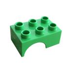 Зелёный блок-закрывашка трека для желобков, совместимая с Лего дупло