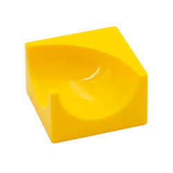 Маленький желоб-поворот жёлтый, совместимый с Лего дупло