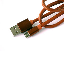 USB кабель-> Lightning для Apple 1 метр (кожаный)