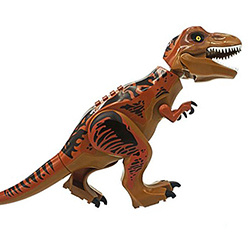 Большой коричневый тиранозавр — фигурка, совместимая с Лего
