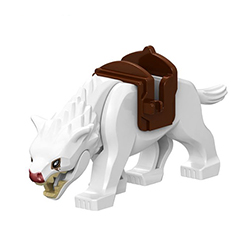 Белый ездовой волк — фигурка, совместимая с конструктором Лего