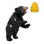 Черный медведь + улей — фигурки, совместимые с конструктором Лего